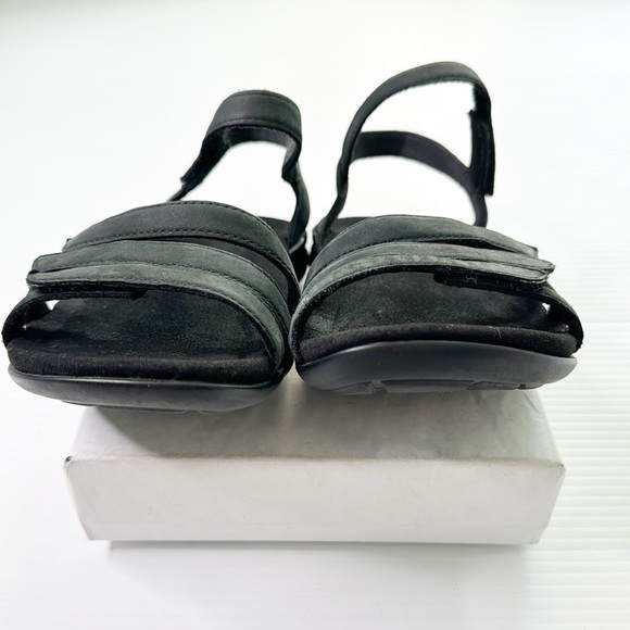 ABEO Breezy Black Leather Adjustable Sandals (6.5) - Picture 5 of 8